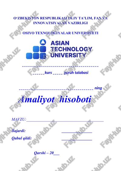 amaliyot hisoboti — DOCX