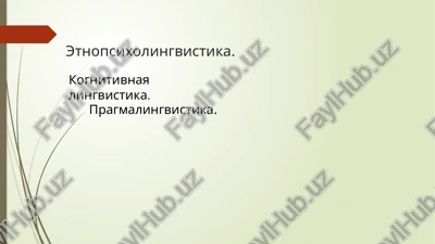 etnopsixolingvistika — PPTX