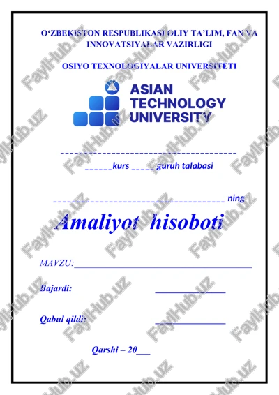 amaliyot hisoboti — DOCX