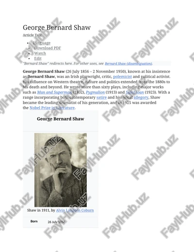 george bernard shaw — DOCX