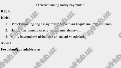 o'zbekistonning milliy bayramlari — PPT