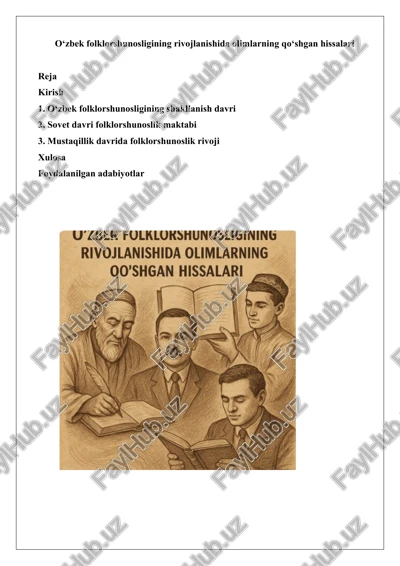 o‘zbek folklorshunosligi — DOCX
