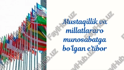 mustaqillik va millatlararo munosabatlar — PDF