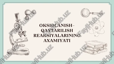 oksidlanish-qaytarilish reaksiyalari — PDF