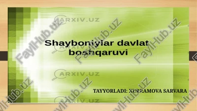 shayboniylar davlat — PPTX
