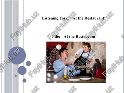 at the restaurant — PPTX