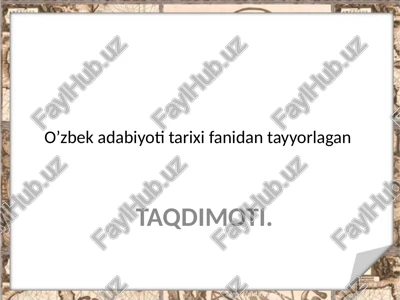 turkistonda xix ars oxirlarida milliy uyg’onish jarayonlari — PPTX