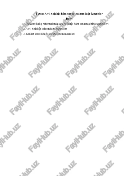 ekonomikalıq reformalar — DOCX