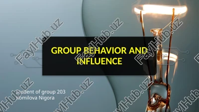 group behavior and influence — PPTX