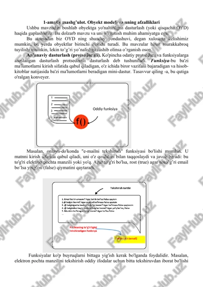 obyekt modeli va uning afzalliklari — DOCX