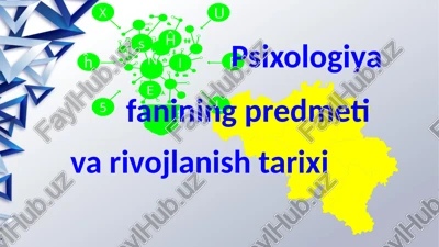 psixologiya fanining predmeti — PPTX