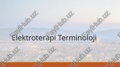 elektroterapi terminoloji — PPTX
