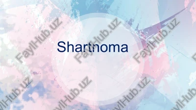 shartnoma — PPTX
