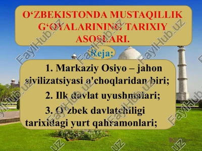 o‘zbekistonda mustaqillik — PPT