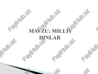 milliy dinlar — PPTX