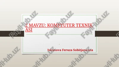 kompyuter texnikasi — PPTX