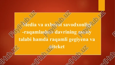 media va axborot savodxonligi — PPTX