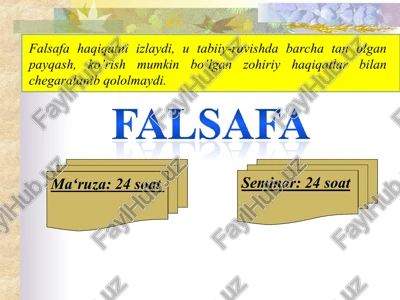 falsafty tafakkur taraqqiyoti — PPT
