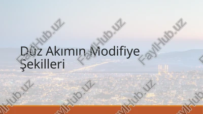 düz akımın modifiye şekilleri — PPTX