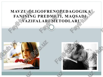 oligofrenopedagogika — PPTX