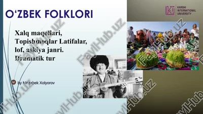 o‘zbek folklori — PPTX