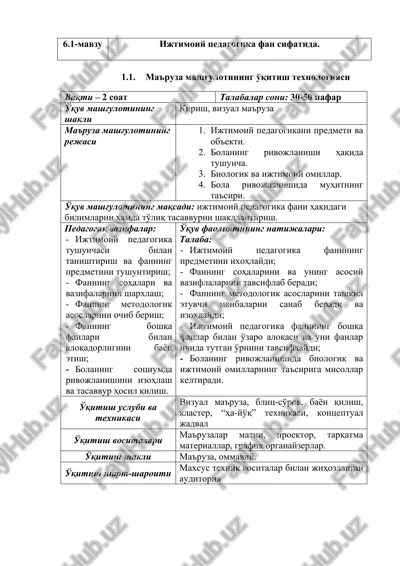 ijtimoiy pedagogika fan sifatida — DOCX