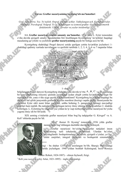 graflar nazariyasining boshlang‘ich ma’lumotlari — DOCX