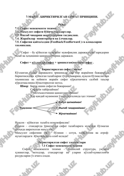 sifat menejmenti tizimi — DOCX