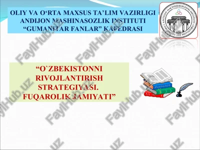 o`zbekistonni rivojlantirish strategiyasi — PPT