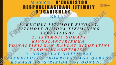 korrupsiyaga qarshi kurash to’g’risida gi qonun — PPTX