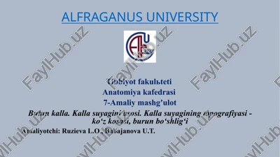 butunkalla.kallasuyaginiasosi.kallasuyaginingtopografiyasi-ko‘zkosasi,burunbo‘shlig‘i — PPTX