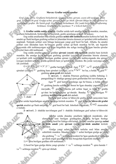 graflar ustida amallar — DOCX