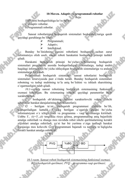adaptiv va programmali robotlar — DOCX