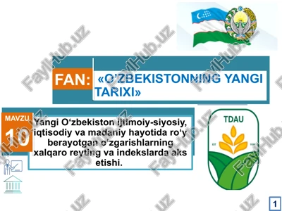 o'zbekistonning yangi tarixi — PPTX