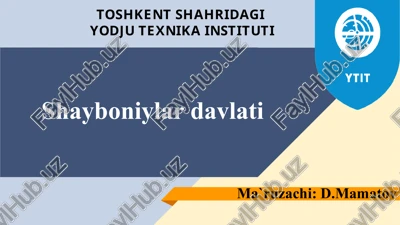 shayboniylar davlati — PPTX