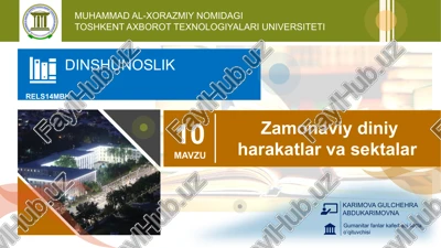 zamonaviy diniy harakatlar va sektalar — PPTX