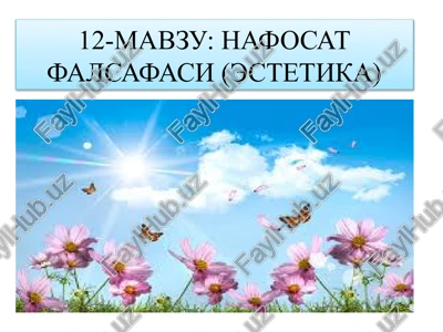nafosat falsafasi (estetika) — PPTX