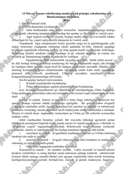 sanoat robotlarning modul qurish prinsipi — DOCX