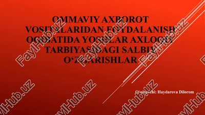 ommaviy axborot vositalari — PPTX