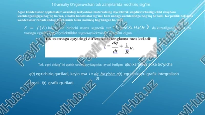 o’zgaruvchan tok zanjirlari — PPTX