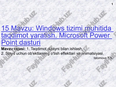 powerpoint dasturi — PPTX