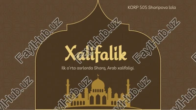 arab xalifaligi — PPTX