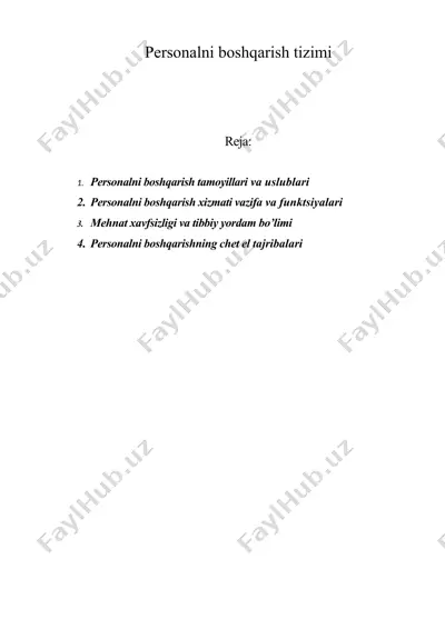 personalni boshqarish tizimi — DOC
