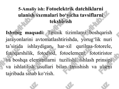 fotoelektrik datchiklar — PPTX