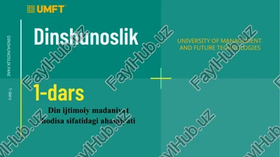 dinshunoslik 1-dars — PPTX