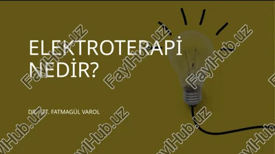 elektroterapi̇ nedi̇r? — PPTX