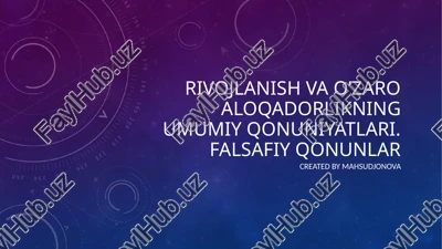 o'zgarish va taraqqiyot falsafasi — PPTX