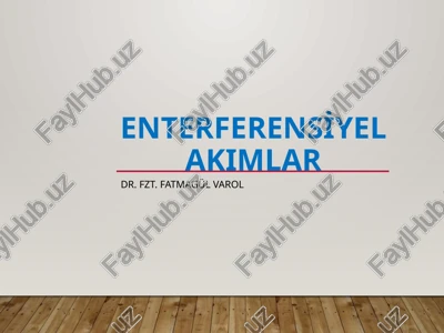 enterferensi̇yel akimlar — PPTX