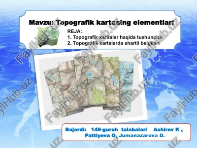 topografik kartaning elementlari — PPTX