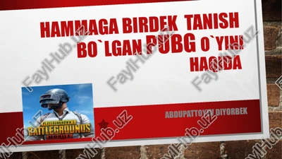 pubgo`yinining yaratilish tarixi — PPTX